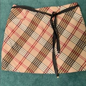 Burberry plaid mini skirt